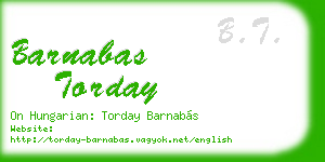barnabas torday business card
