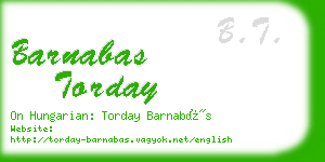 barnabas torday business card